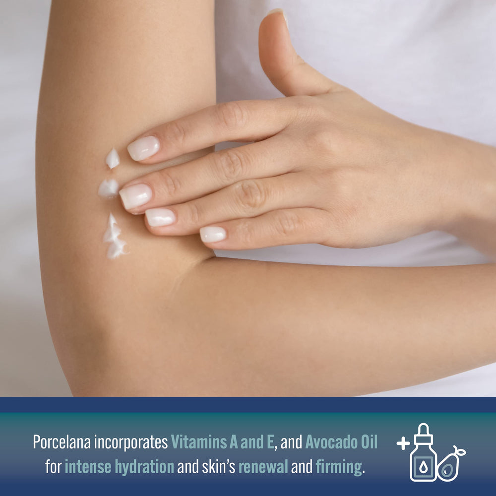 Porcelana Nighttime Hydration Cream ingredients vitamins for antioxidant support.