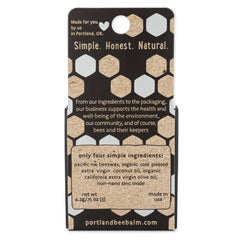 Portland Bee Balm Solar Eclipse label close-up showing SPF 15.