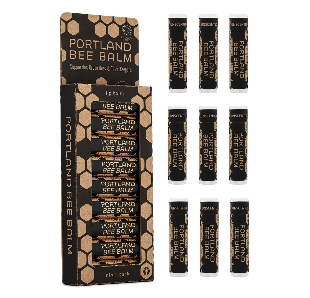 Portland Bee Balm unscented lip balm tube for daily moisture
