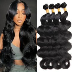 Poshbash body wave bundles packaging close-up showing premium extensions