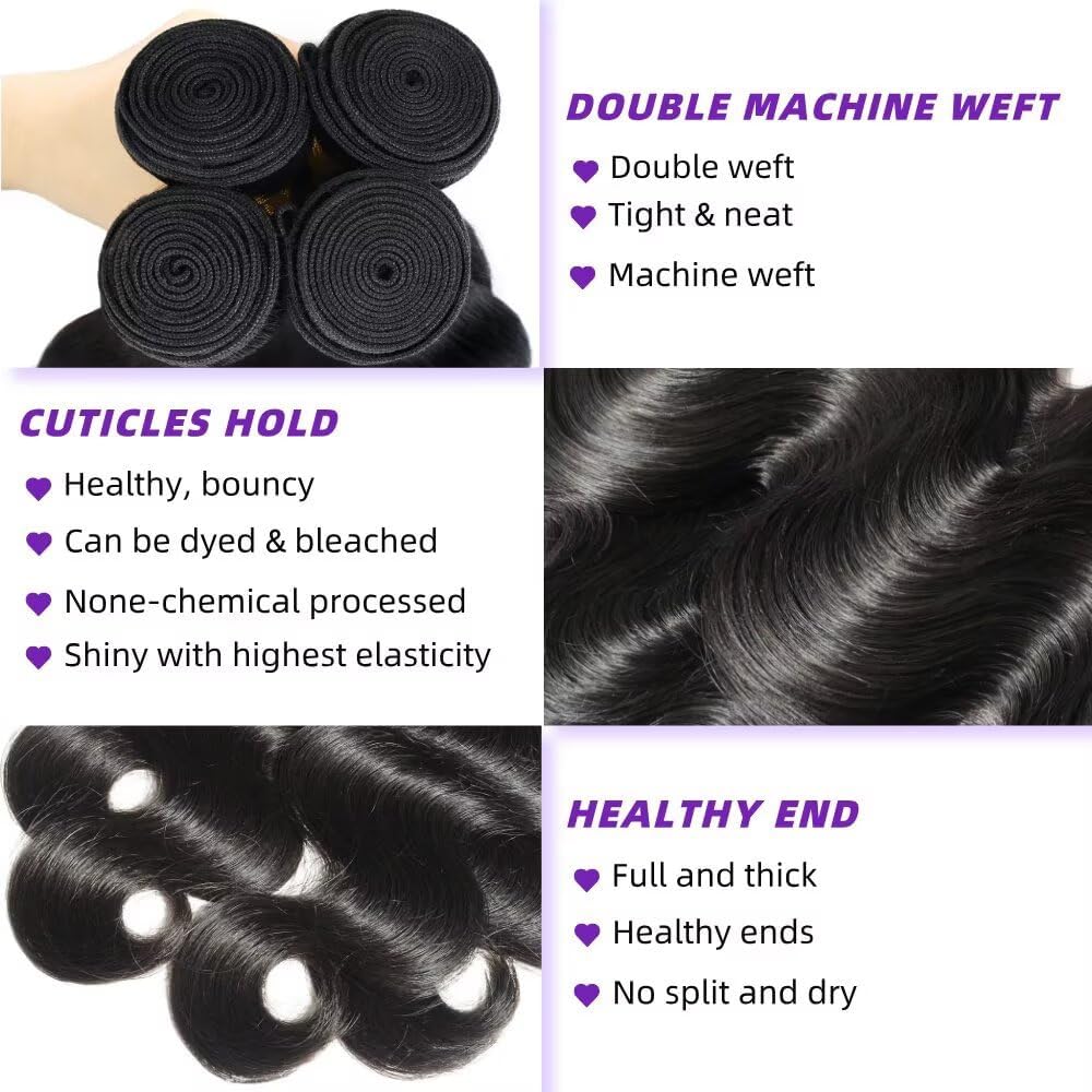Poshbash body wave bundles ready for braid or sew-in styling