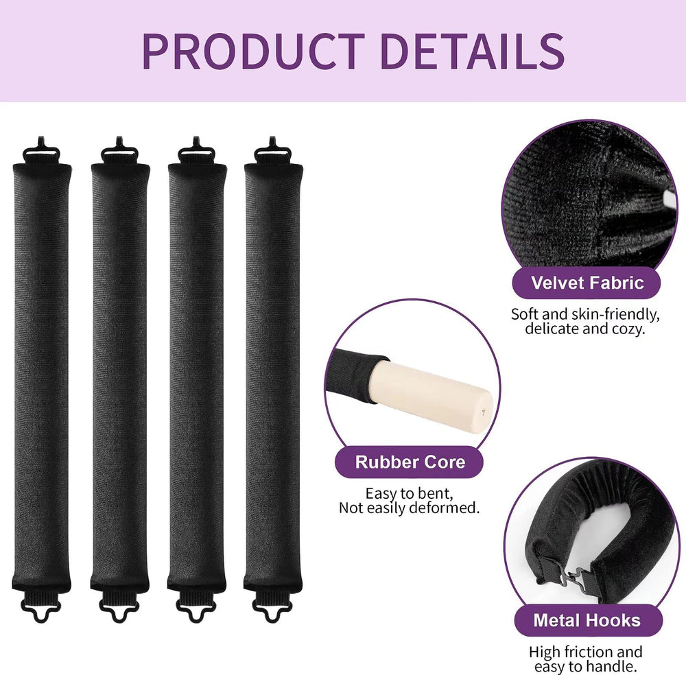 Posicurly secure-hold overnight rollers demonstrated for comfortable, uninterrupted sleep.