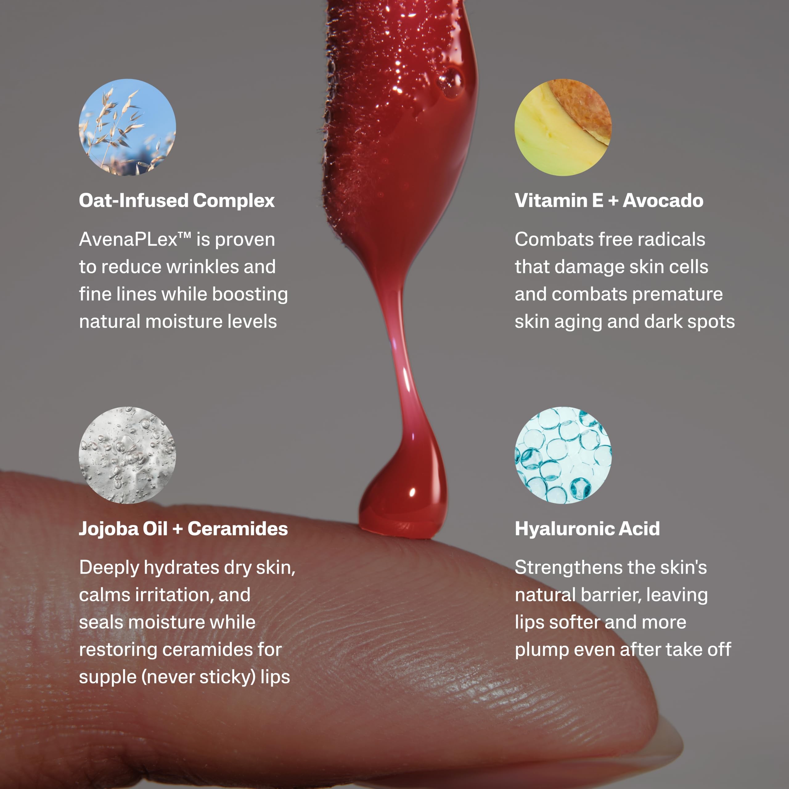 Pound Cake Cake Theory ceramides soft gloss on lips during wear