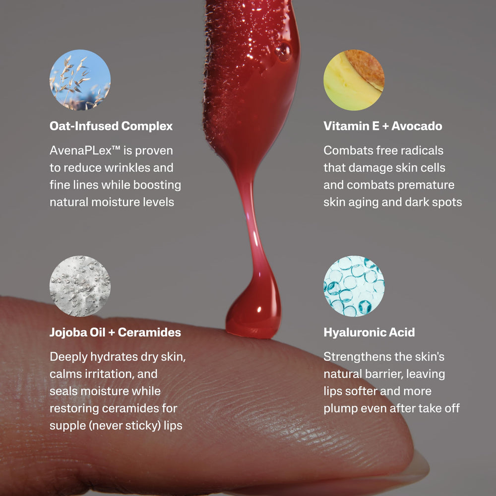 Pound Cake Cake Theory ceramides soft gloss on lips during wear