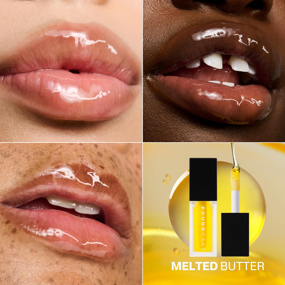 POUND CAKE Cake Theory lip oil hyaluronic acid—deep hydration and plump feel.