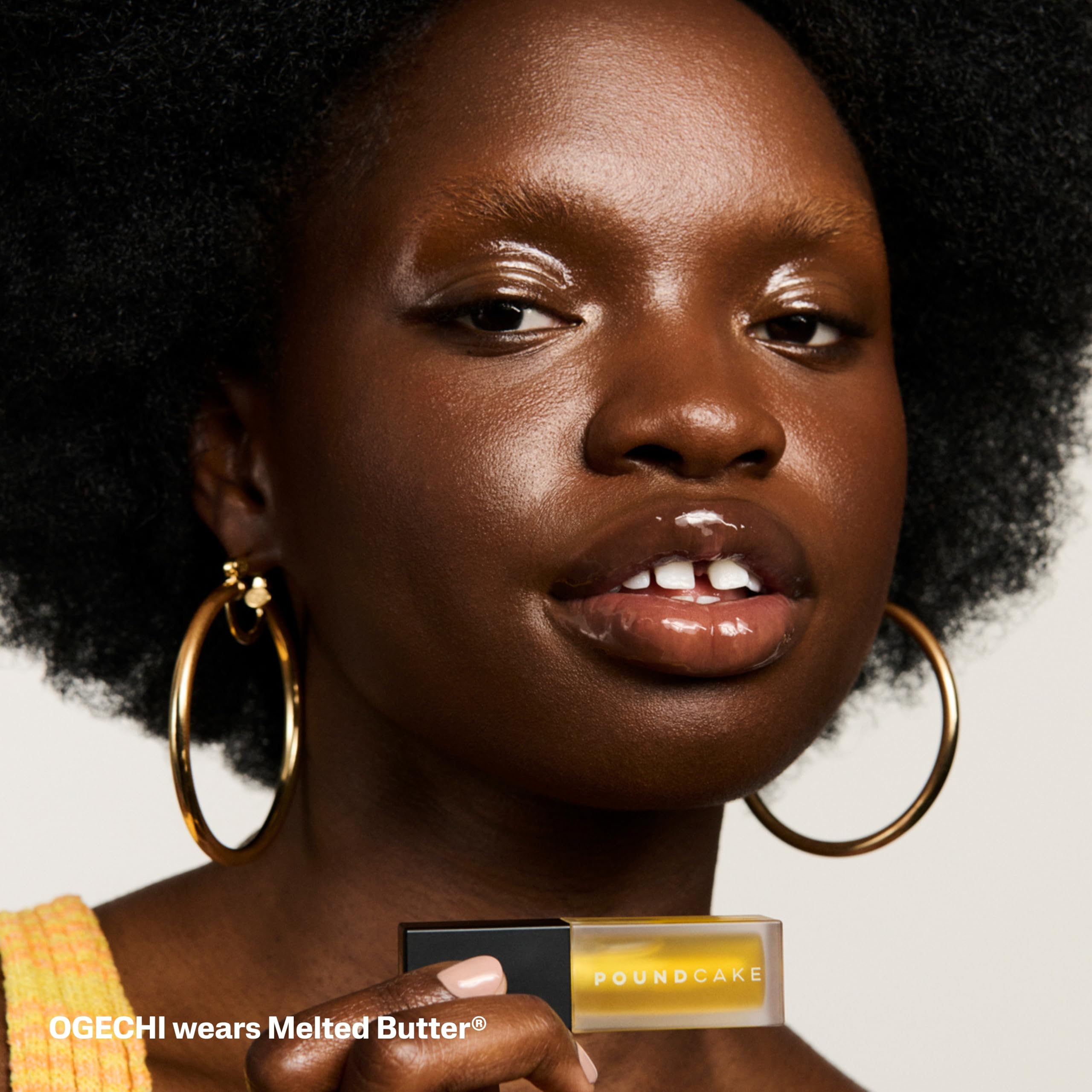 POUND CAKE Cake Theory lip oil neutralizing—color-evening tint for natural look.