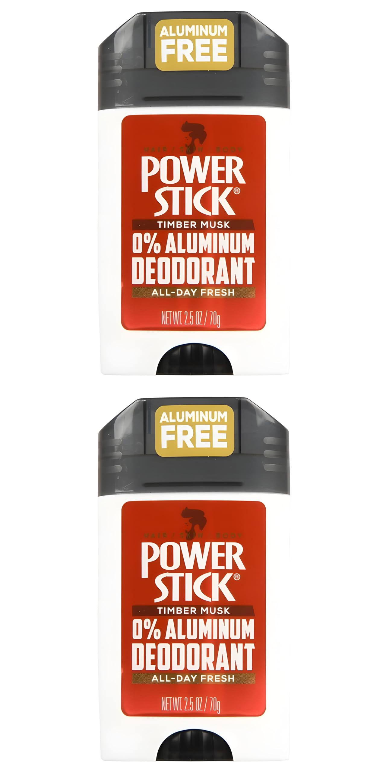 Power Stick Timber Musk deodorant usage image suggests simple, clean application