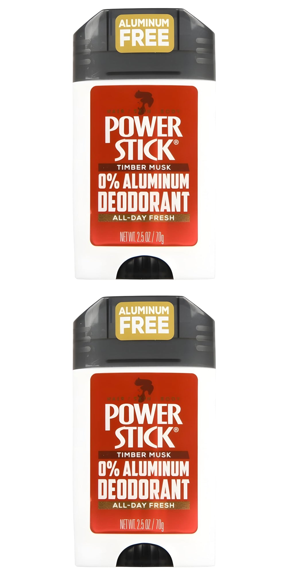 Power Stick Timber Musk deodorant usage image suggests simple, clean application