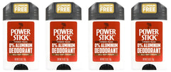 Power Stick Timber Musk deodorant stick front highlights aluminum-free protection for all-day freshness