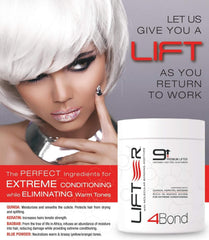 POWERTOOLS 4BOND blue-toned powder in bowl supports even application and toned results.