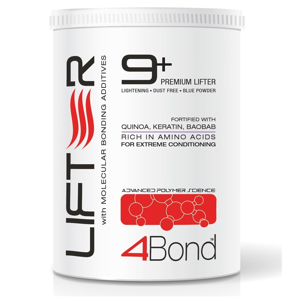 POWERTOOLS 4BOND lightener packaging highlights premium formula for salon-like results.