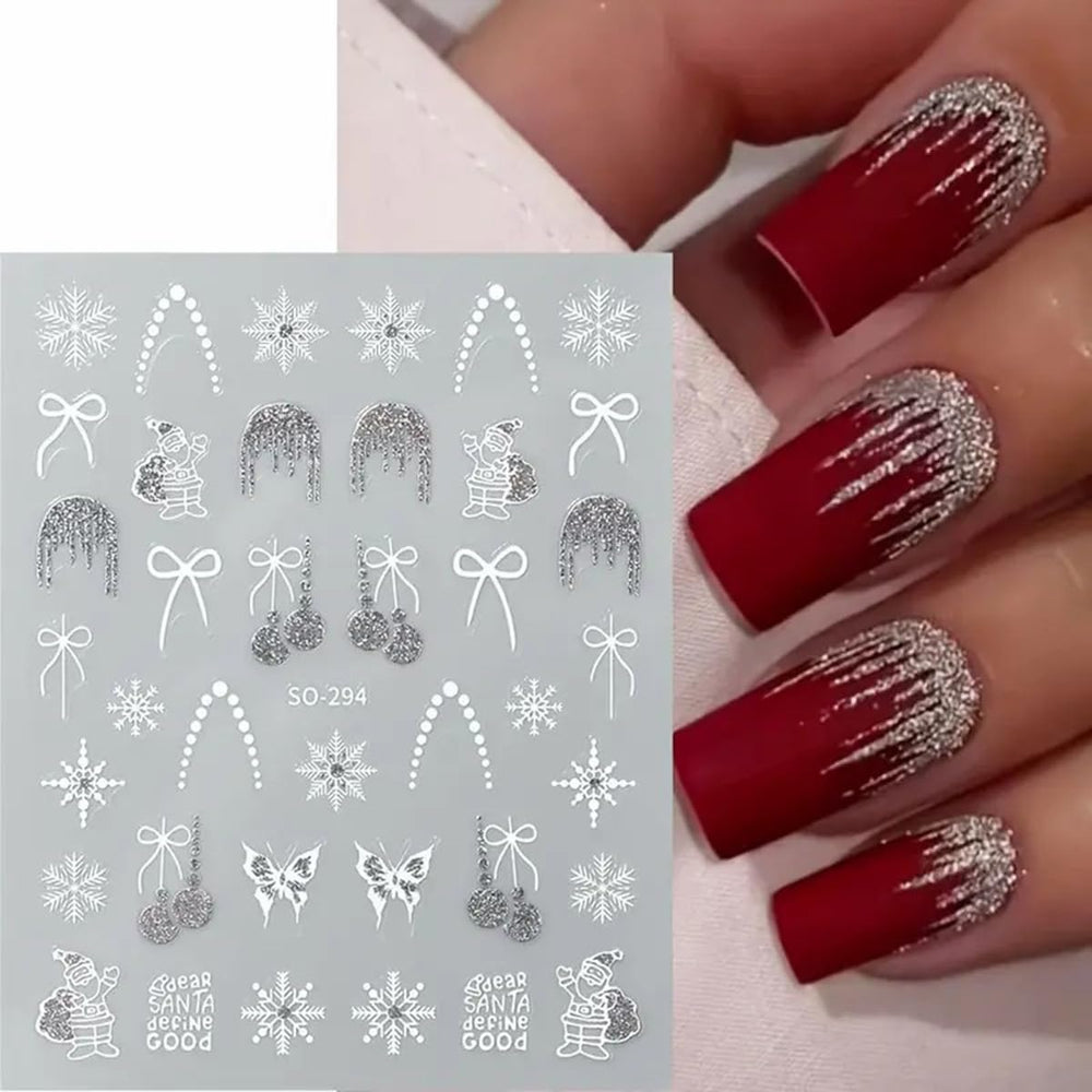 POWPOP candy cane sticker for playful classic looks and quick seasonal manicure