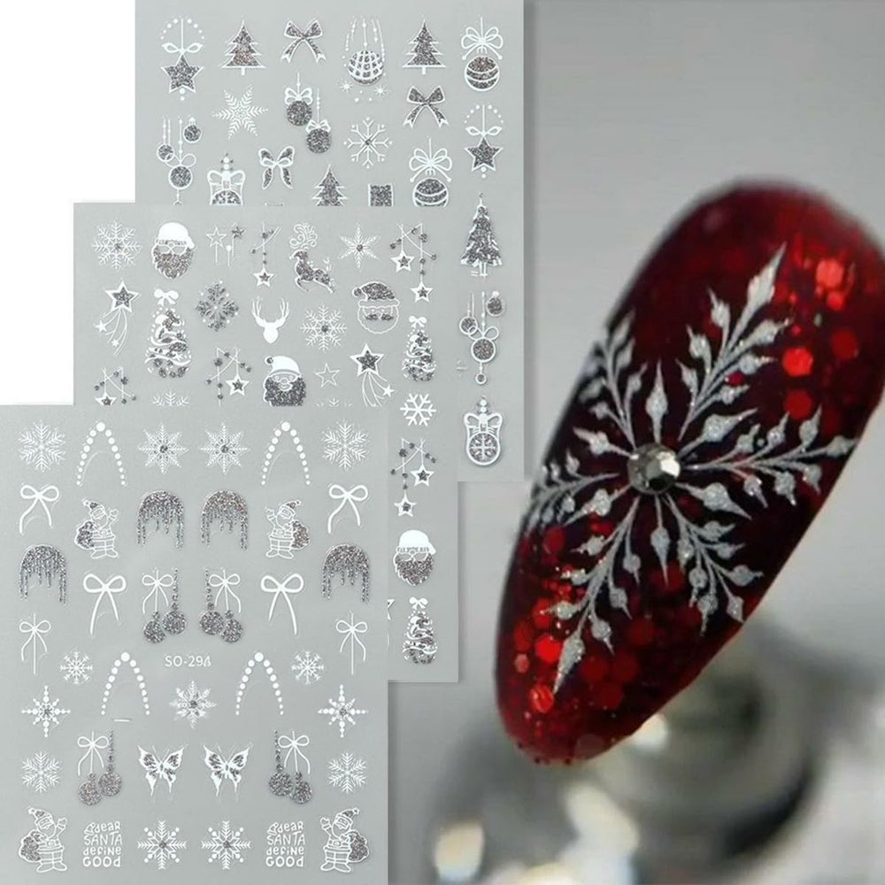 POWPOP Santa hat sticker creates playful accents for holiday manicure ideas