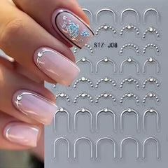 POWPOP easy-apply self-adhesive decals simplify home manicure steps.