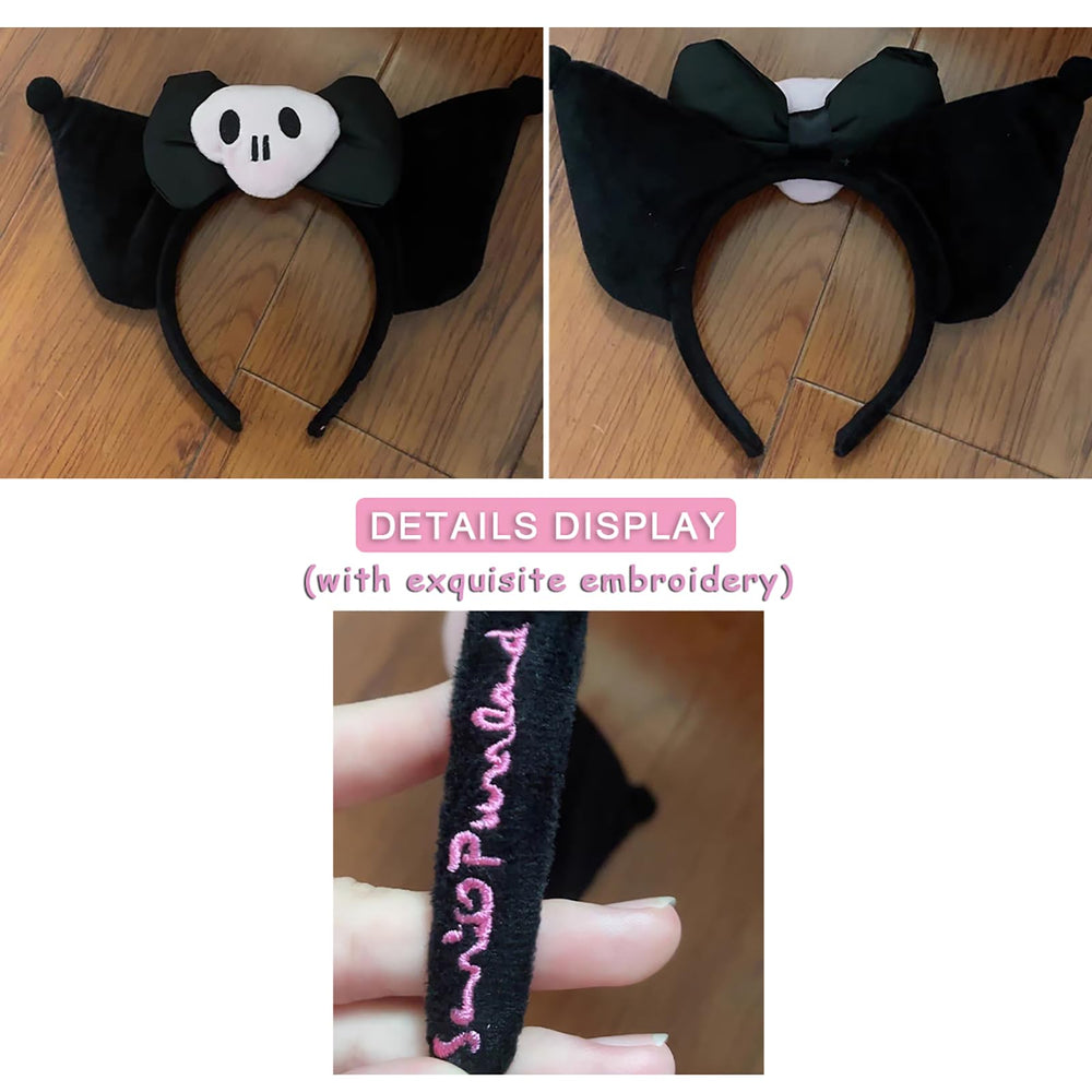 POYIPI black plush ears headband ideal for everyday cosplay wear