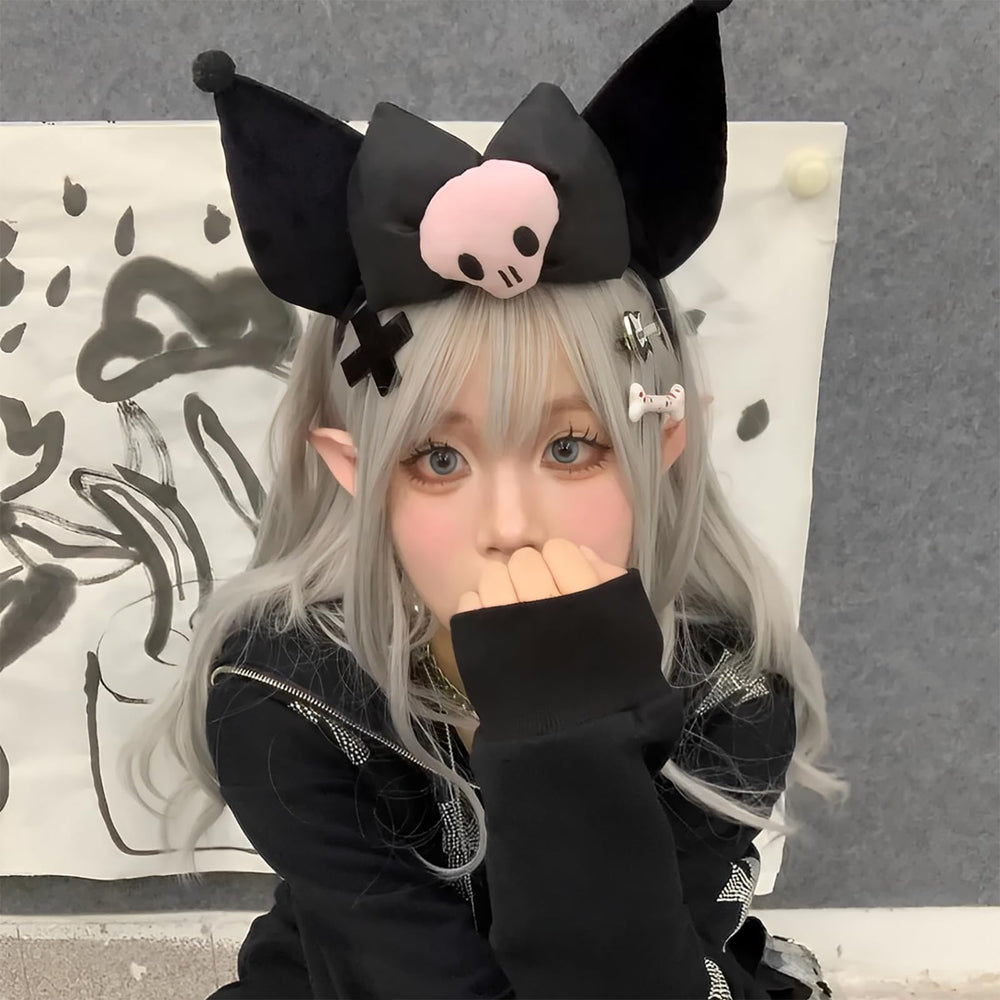 POYIPI plush ears headband shown with various cosplay outfits