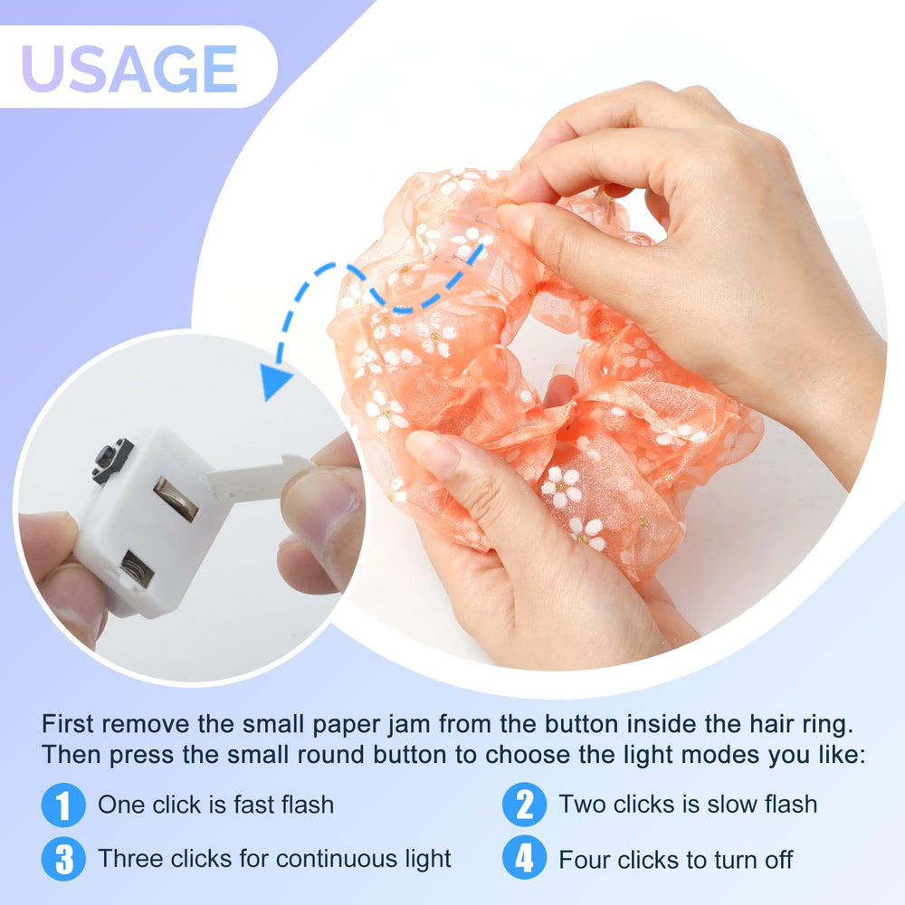 Pozilan LED scrunchies use breathable yarn for comfortable wear.