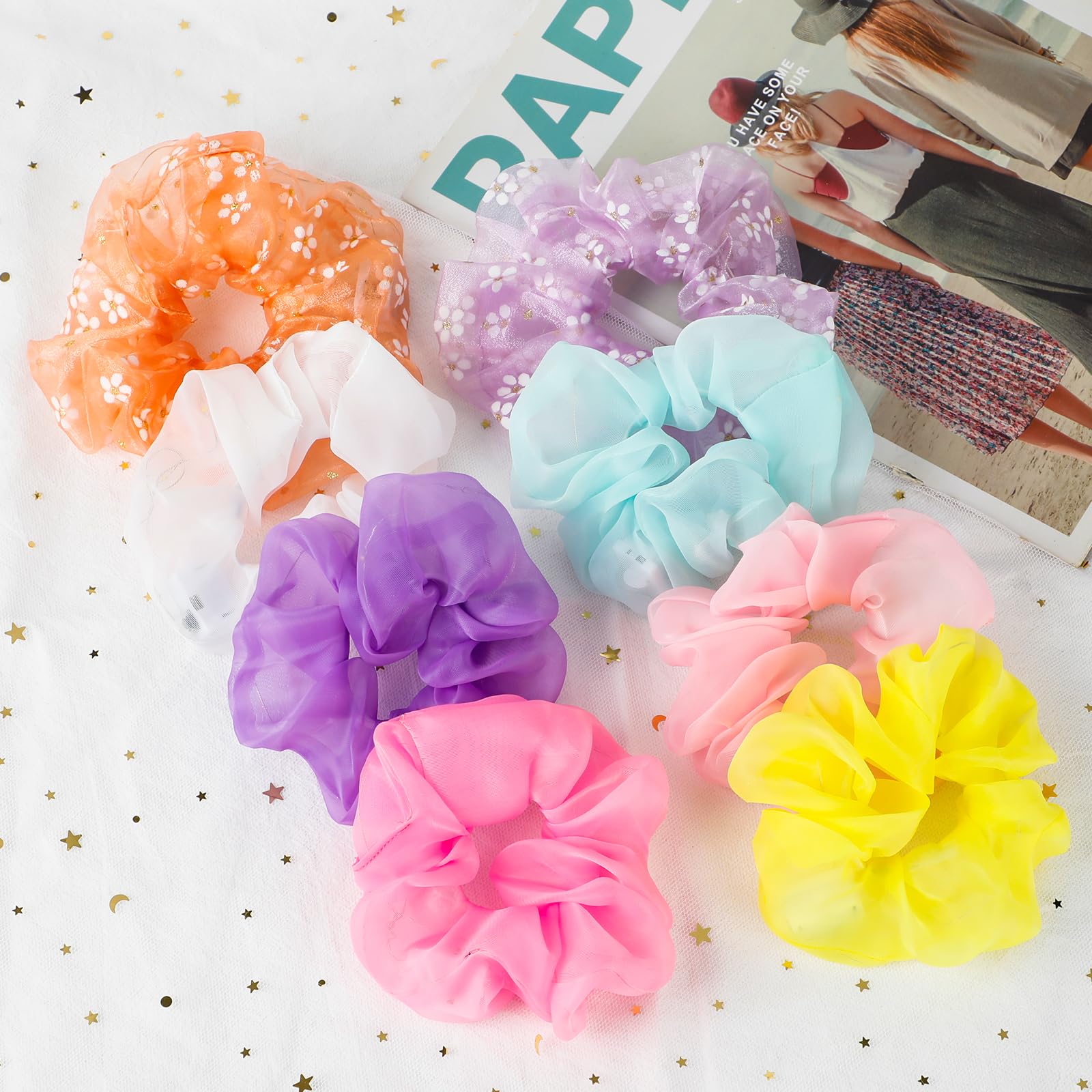 Pozilan LED scrunchies feature a simple button to switch modes.