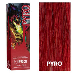 P.R. Pulp Riot Pyro final-shine hair color after rinse and rest.