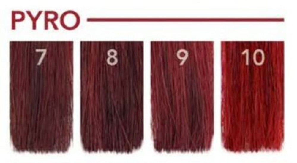 P.R. Pulp Riot Pyro saturated-strands show deep true-to-tone color absorption.