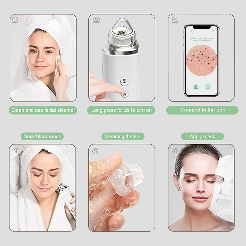 Prabensei blackhead remover built-in battery offers long standby for on-the-go use.