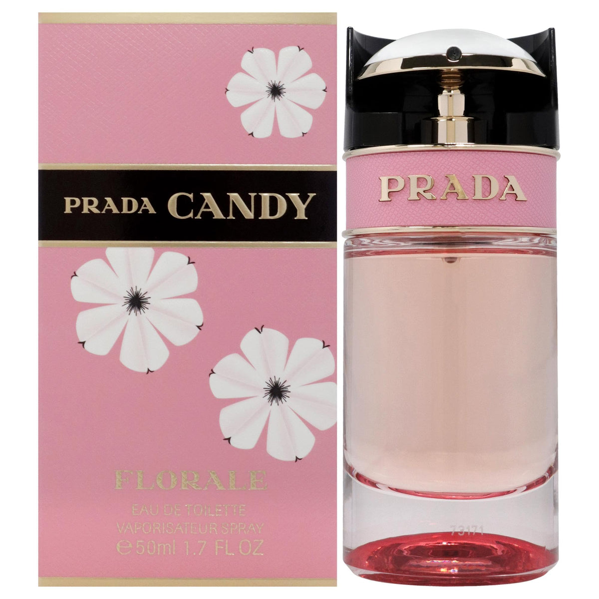 Prada Candy Florale bottle front view, a feminine fragrance for everyday wear.