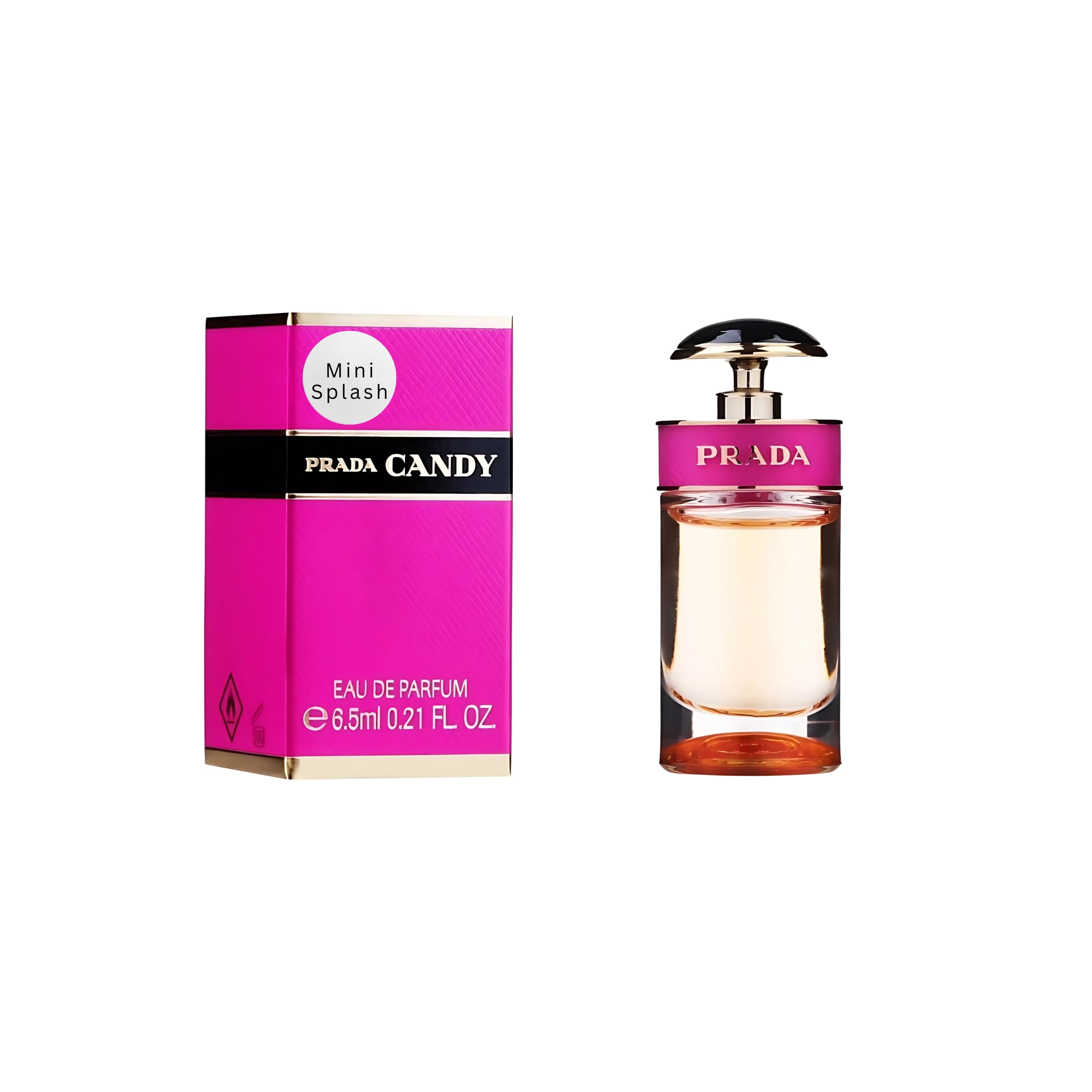 Prada Candy perfume bottle front view showcases modern aroma for everyday charm.