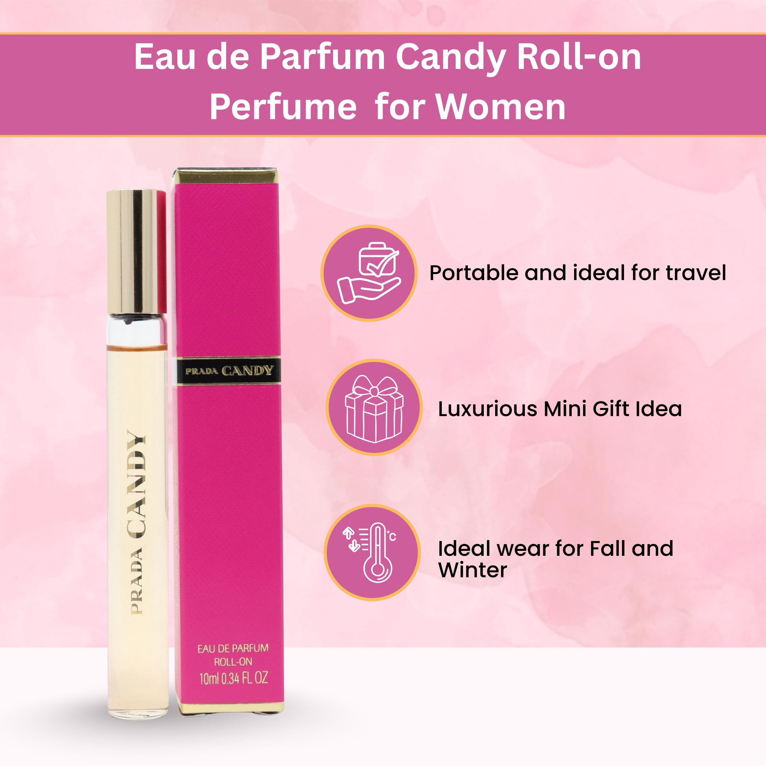 Prada Candy travel spray bottle front view for daily wear