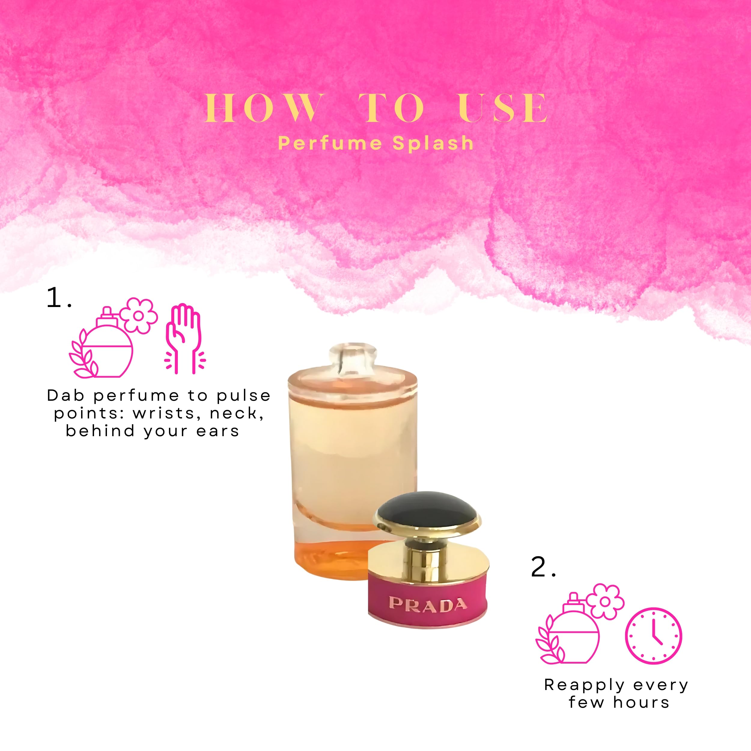 Prada Candy woman applying perfume image suggests intimate moments and lasting impression.