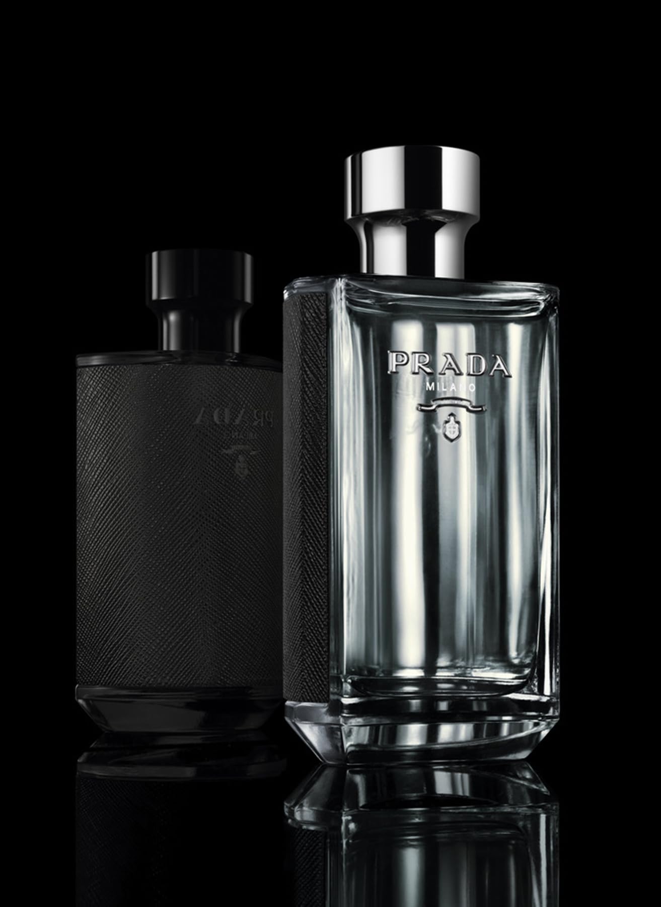 Prada L'Homme EDT bottle-dresser, adds modern sophistication to workday routines.