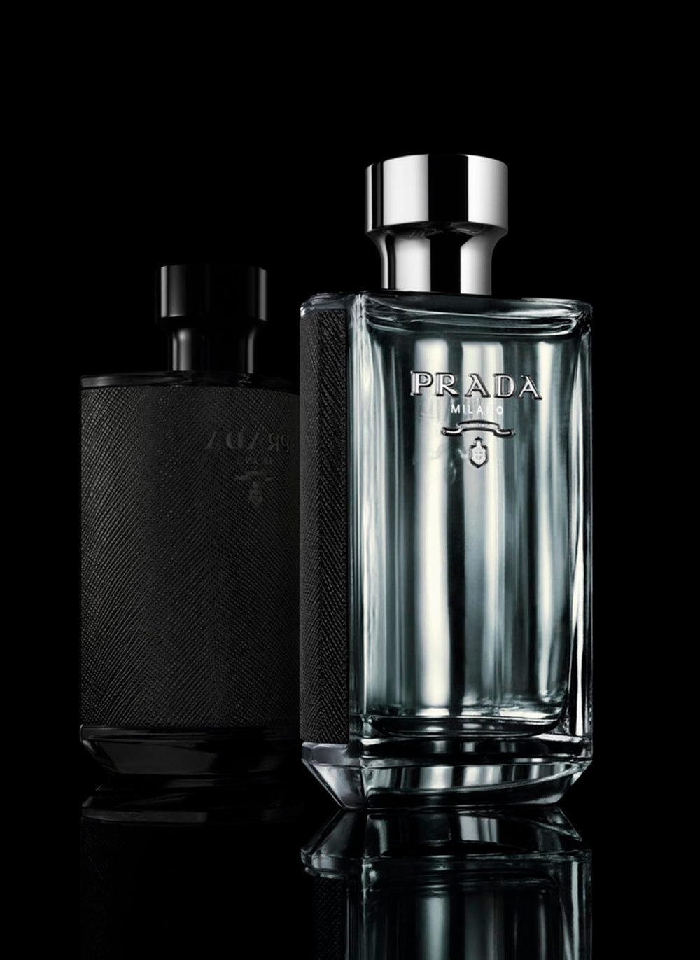 Prada L'Homme EDT bottle-dresser, adds modern sophistication to workday routines.