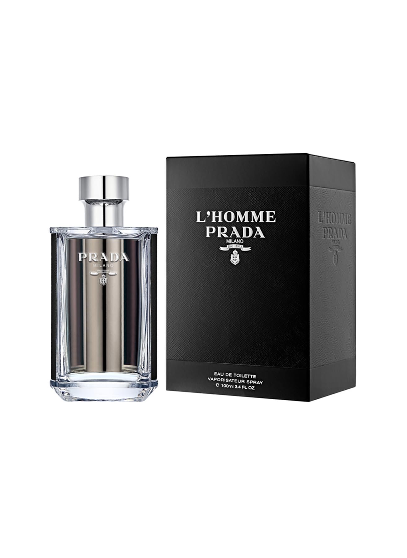 Prada L'Homme emblem-bottle, premium scent identity for confident daily wear.