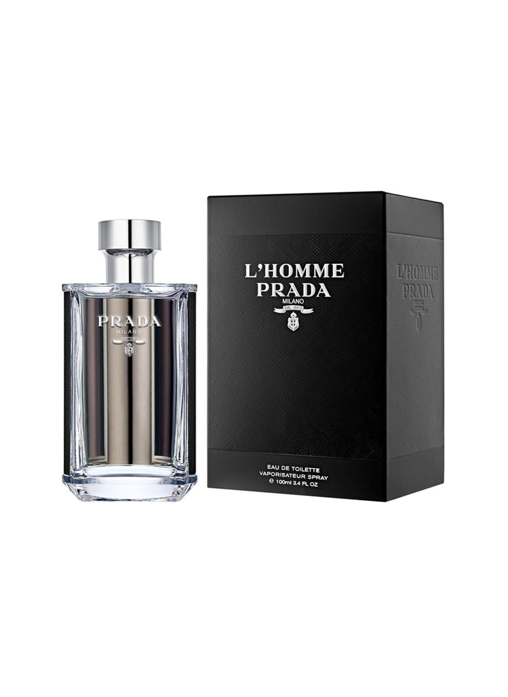 Prada L'Homme emblem-bottle, premium scent identity for confident daily wear.