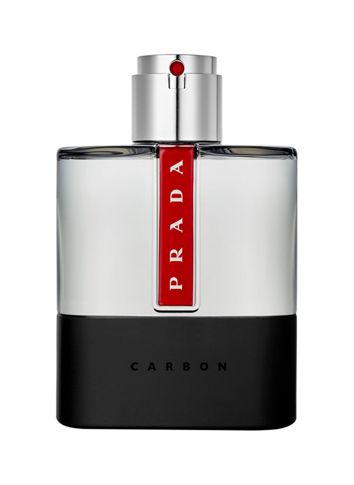 Prada Luna Rossa Carbon bottle front showcases premium masculine design for confident daily wear.