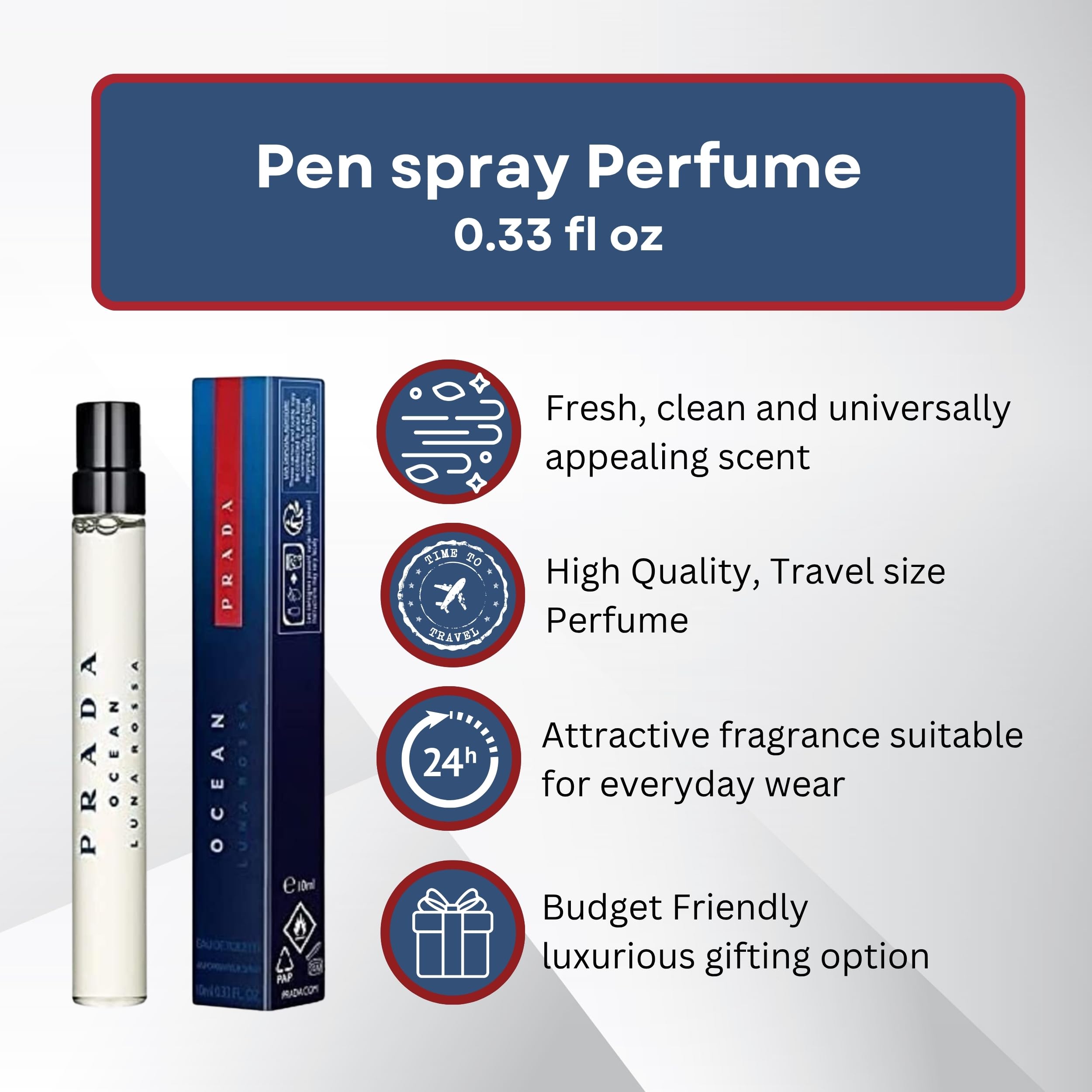 Prada Luna Rossa Ocean EDT amber base hints at lasting warmth and signature scent.