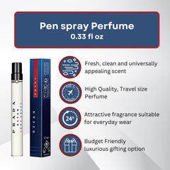 Prada Luna Rossa Ocean EDT amber base hints at lasting warmth and signature scent.