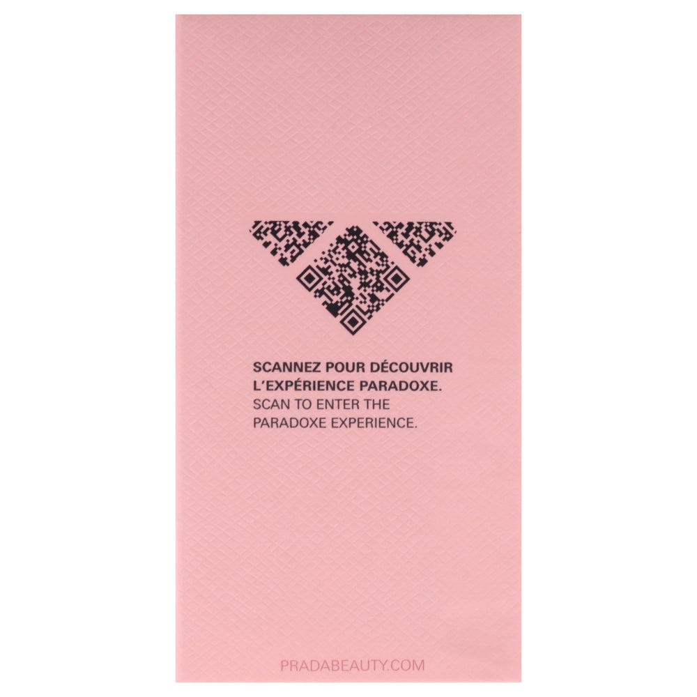 Prada Paradoxe Intense moss accord detail emphasizes depth.