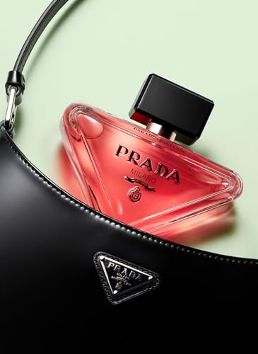 Prada Paradoxe Intense refillable spray bottle emphasizing sustainable reuse.
