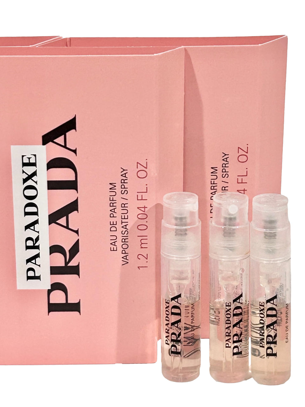 Prada PARADOXE vial-application: ideal for testing fragrance at different occasions.