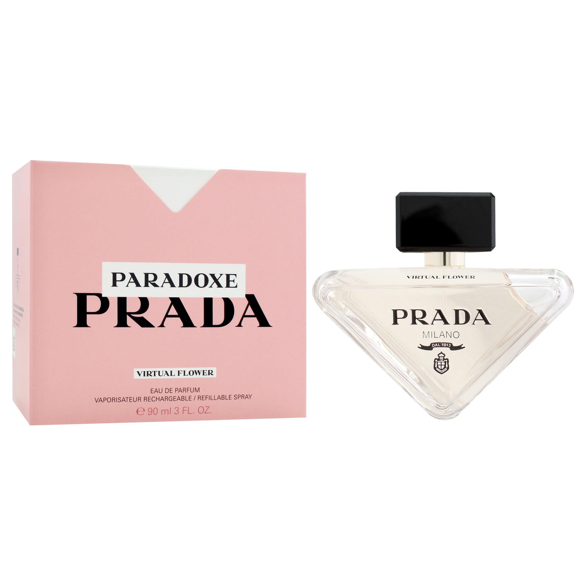 Prada Paradoxe Virtual Flower close-up bloom emphasizes fresh florals with a modern twist.