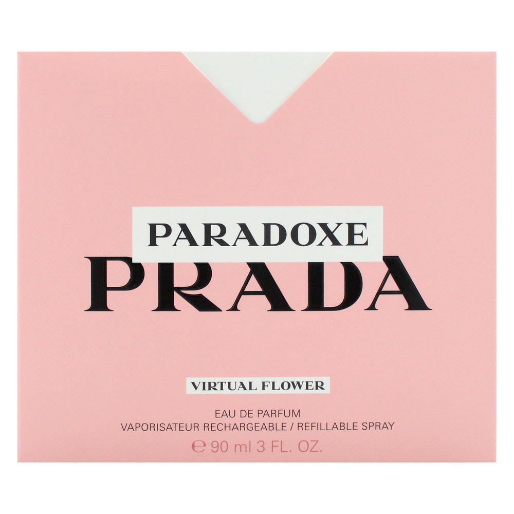 Prada Paradoxe Virtual Flower refill bottle visual reinforces sustainable luxury and reuse.