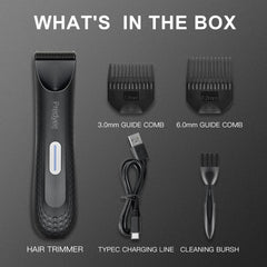 Predyee ceramic blade delivers smooth, nick-free grooming on sensitive areas.