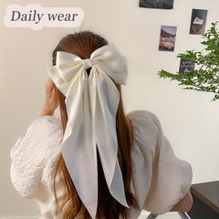 Prehot coquette bows long-tail design clip adds elegant length to any hairstyle.
