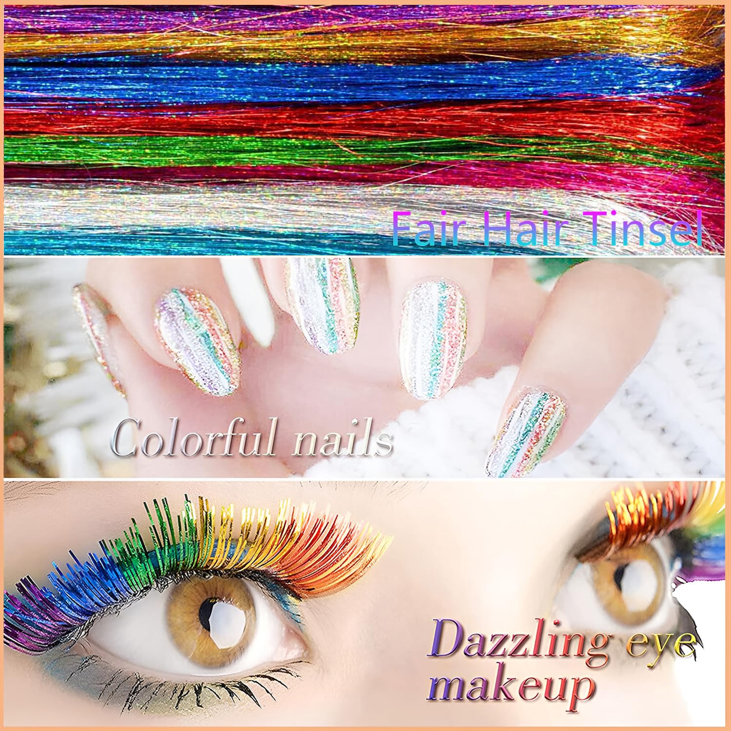 Prehot hair tinsel gift rubber bands: bonus accessories to secure colors.