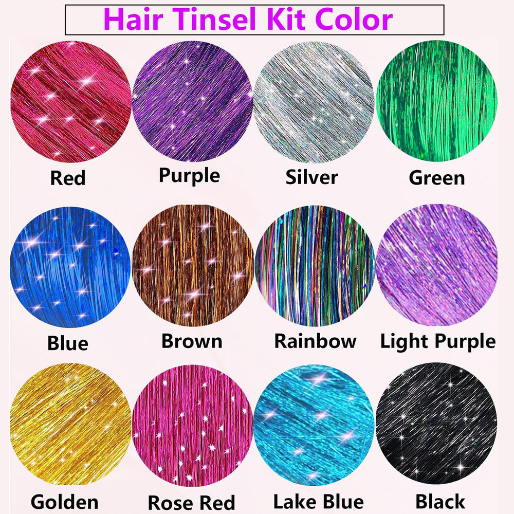 Prehot hair tinsel heat-safe detail: heat-resistant fibers for safe styling.