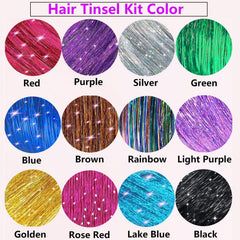 Prehot hair tinsel heat-safe detail: heat-resistant fibers for safe styling.