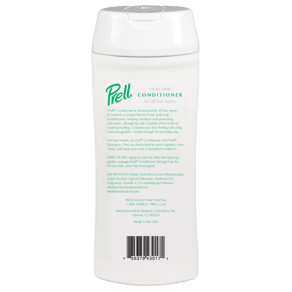 Prell conditioner-swish highlights lightweight conditioning for easy detangling.