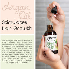Premium Nature Argan Oil dropper pour promoting hydration for dry hair