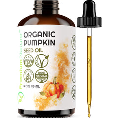 Premium Nature Pumpkin Seed Oil bottle shown for easy application and skin nourishment