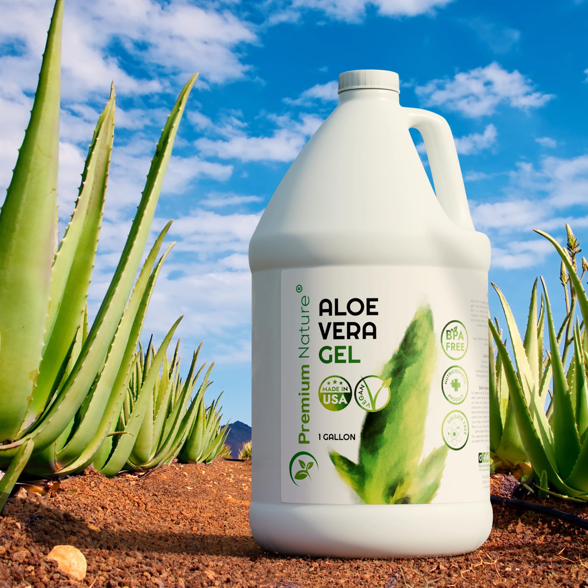 Premium Nature Pure Aloe Vera Gel after-shave calm and soothing touch.